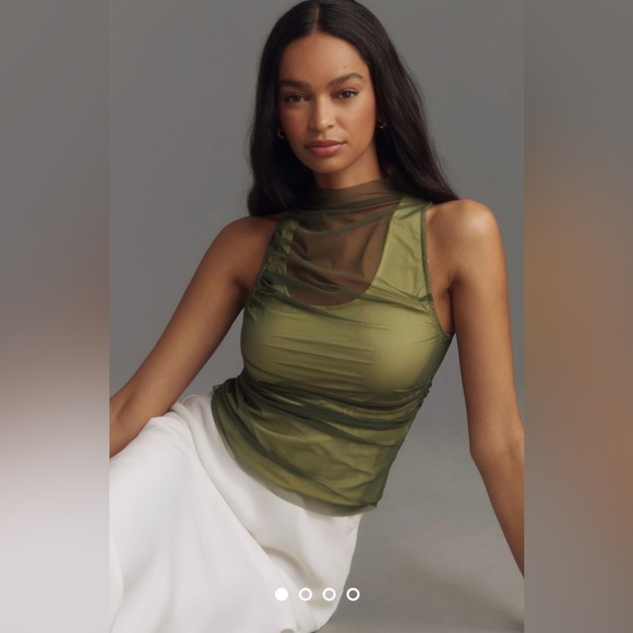 Anthropologie Tops - NWT Size XL - By Anthropologie Draped Mesh Tank